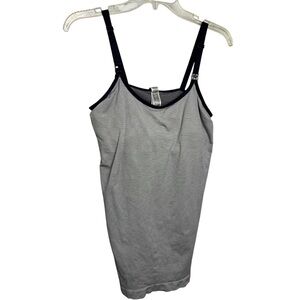 Bravado! Ladies striped nursing tank top navy blue large post partum breastfeed